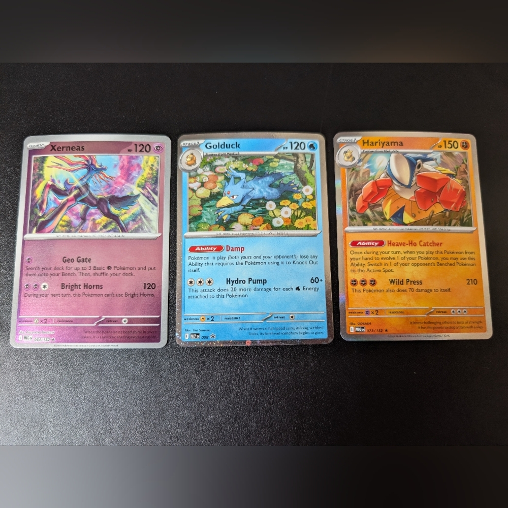 Pokemon Card Lot Xerneas,Golduck Promo,Hariyama